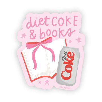 Diet Coke & Books Decal Sticker